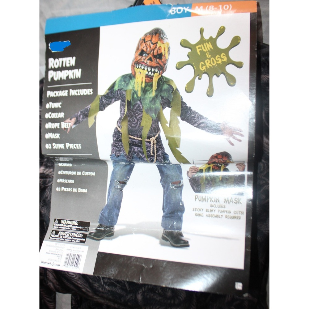 kids Rotten pumpkin halloween costume NEW size 8-10